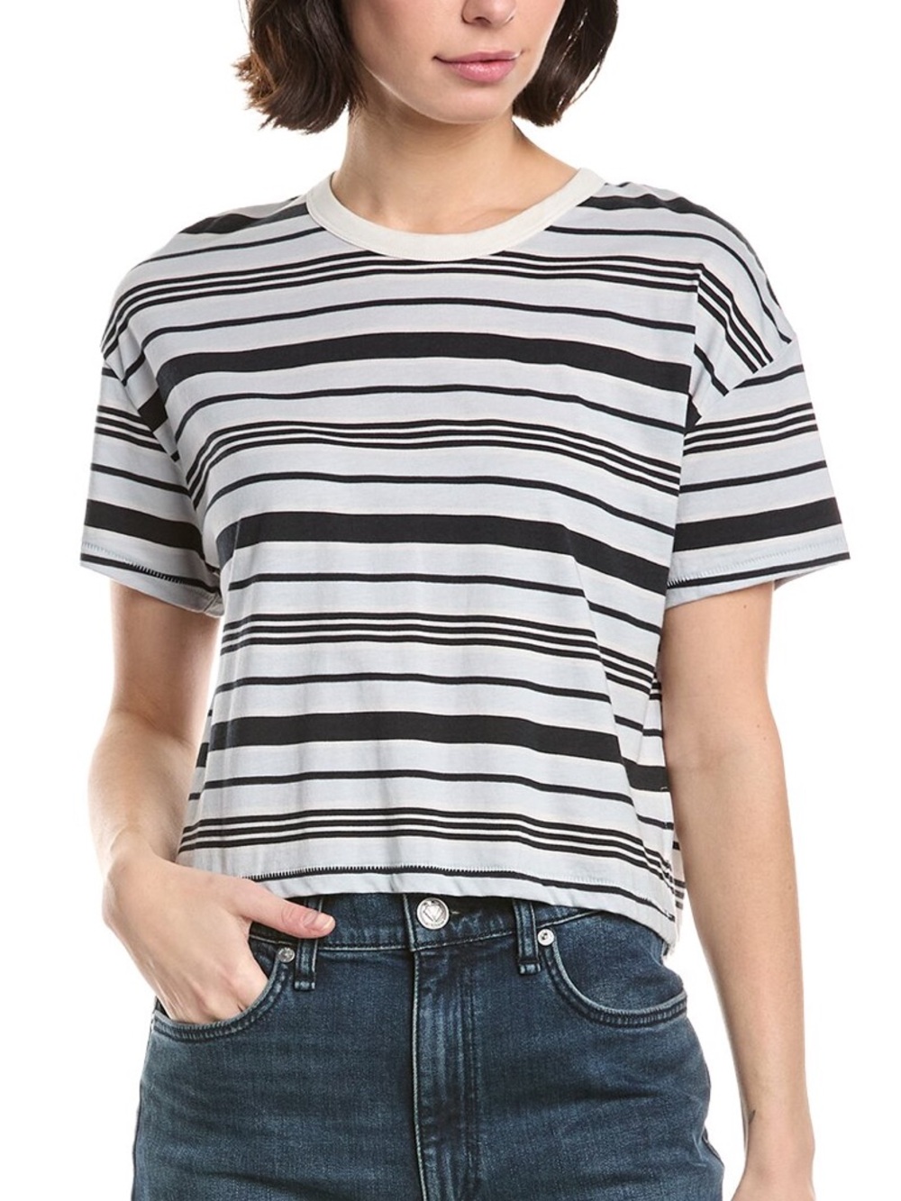 Rag & Bone • Mai Striped Boxy T-Shirt